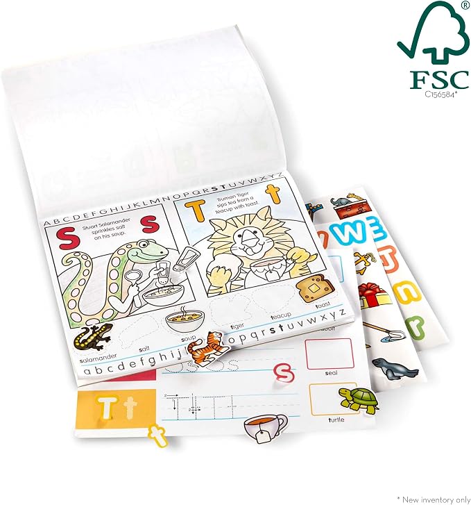 Melissa & Doug Alphabet Activity Sticker Pad for Coloring, Letters (250+ Stickers) - FSC Certified - Image 4