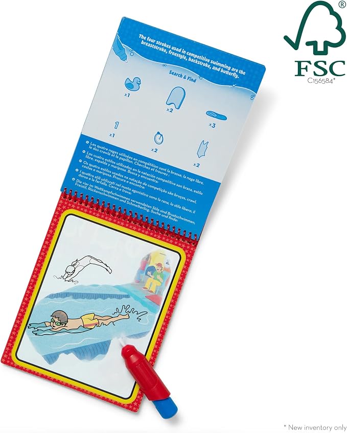 Melissa & Doug On The Go Water Wow! Reusable Water-Reveal Coloring Activity Pad – Jungle - Image 3