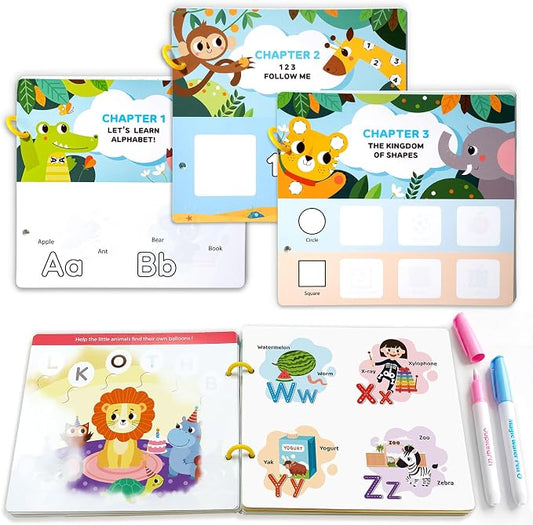 JUPITEARTH 3Pack Mess Free Coloring Book Set for Toddlers（28 Pages） by JUPITEARTH