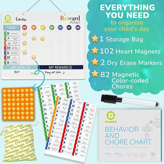Reward Chart for Kids - Magnetic Behavior Chore Chart for Kids at Home - Image 2