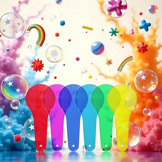 6 Pcs Transparent Color Paddles for Color Mixing and Light Experiments - Image 4