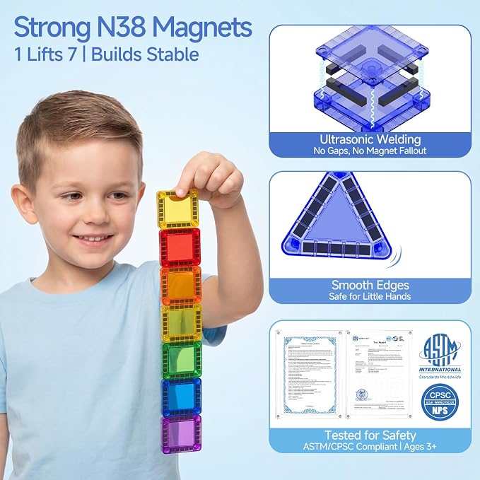 WMXDU Mini Magnetic Building Set: Keep Boys Quiet 60 Mins on Road Trips - Image 6