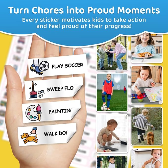 Upgraded Slider 3 in 1 Bedtime/Morning/Weekly Routine Chart for Kids, Magnetic Chore Chart for Kids with 99 Stickers, Cute Visual Schedule for Kid - Image 5