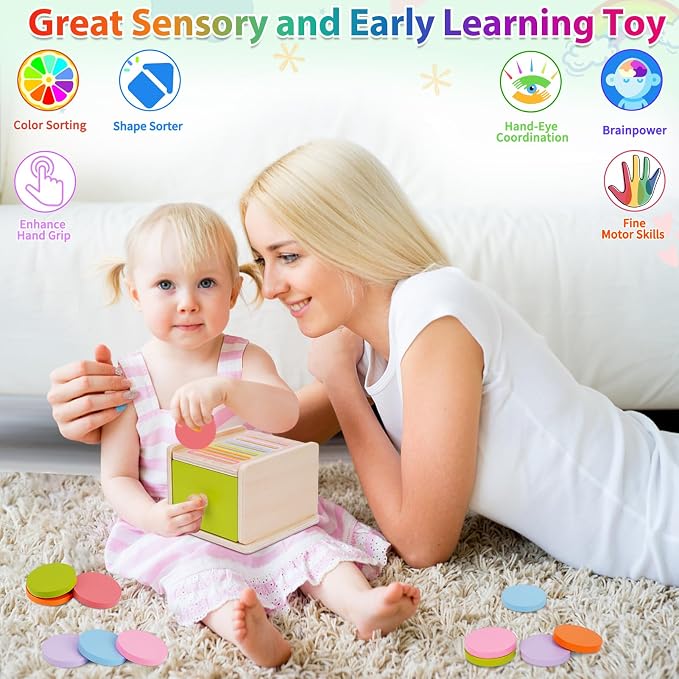 FCSONU Toddlers Montessori Coin Box Toys for 1 2 3 Year Old Boys Girls Baby - Image 4