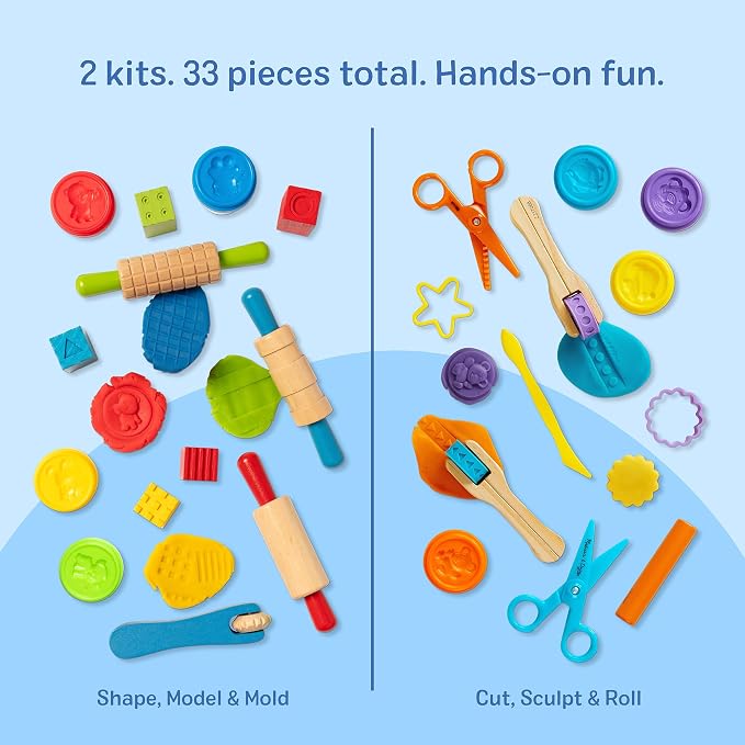 Melissa & Doug Modeling Dough & Sculpting Tools, 8 Tubs of Playdough Modeling Clay with Cutters, Rollers & Molds, Arts & Crafts Kit & Accessories, Preschool Learning Toys for Kids Ages 3+ - Image 4