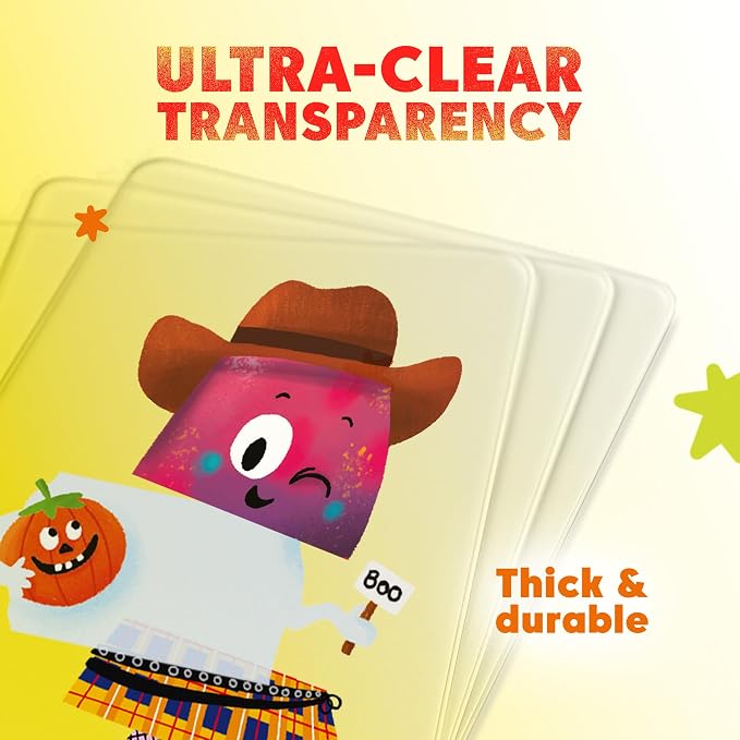 Kidrox Mix & Match Character Building Flash Cards, Transparent Layerable Learning Cards, 45 Pack - Image 5