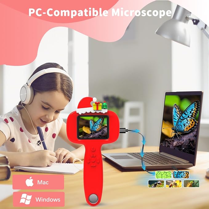 BLACKROOT Microscope for Kids, 2.4" Handheld Digital Pocket Microscope - Image 5