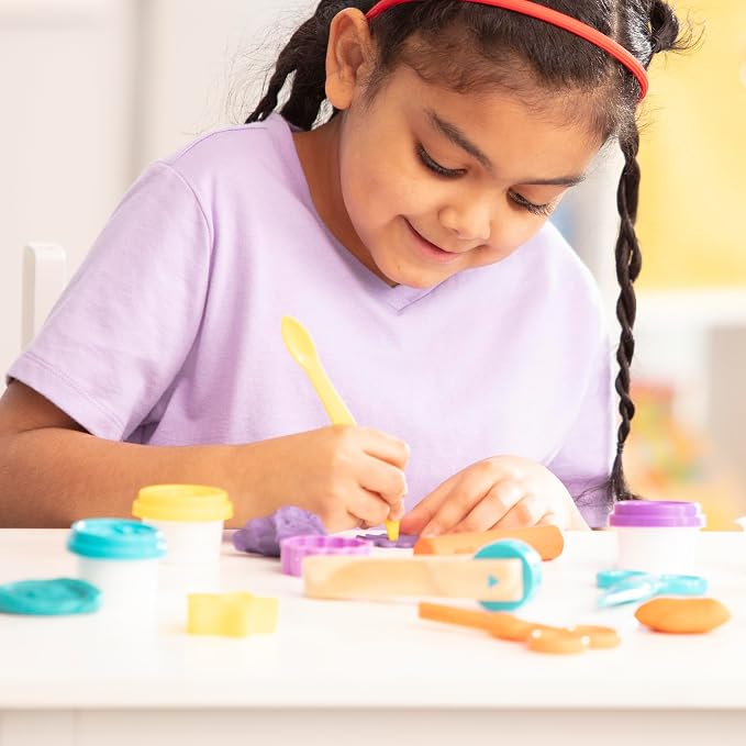 Melissa & Doug Modeling Dough & Sculpting Tools, 8 Tubs of Playdough Modeling Clay with Cutters, Rollers & Molds, Arts & Crafts Kit & Accessories, Preschool Learning Toys for Kids Ages 3+ - Image 7