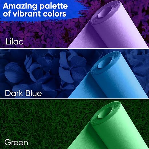 9" x 1200" USA-Made Lilac Kraft Paper Roll, 45 Lbs/66 GSM Thickness, American Quality Colored Roll Paper for School, Bulletin Board, Crafts - Odorless, Non-Toxic, Safe for Kids