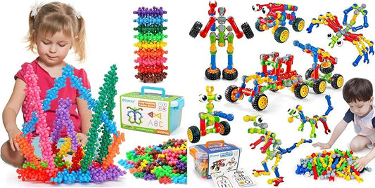 Kids STEM Building Toys for 3 4 5 6 7 8+ Year Old Boy Girl Birthday Gift by Qirptey