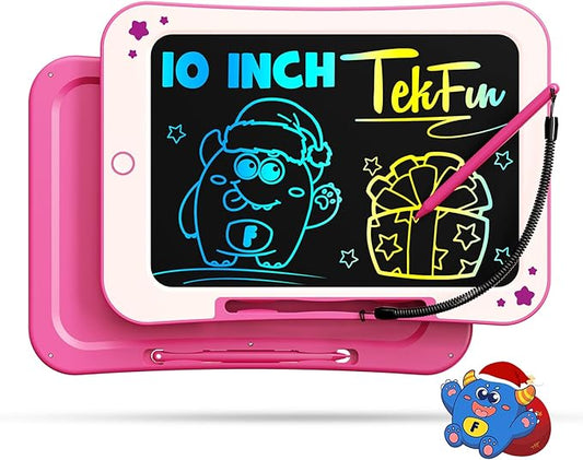 LCD Writing Tablet for Kids, 10inch Toddler Girl Toys Doodle Board, Mess Free Coloring Drawing Board, Preschool Learning Toys,Christmas Birthday Easter Gifts for 3-12 Year Old Girls(Pink)