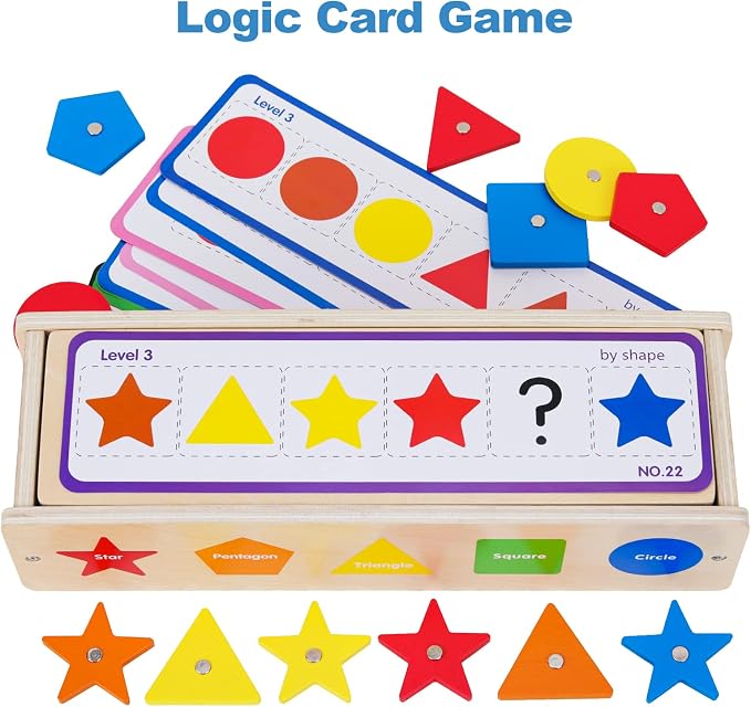 Montessori Magnetic Color Shape Sorting Matching Box, - Image 5