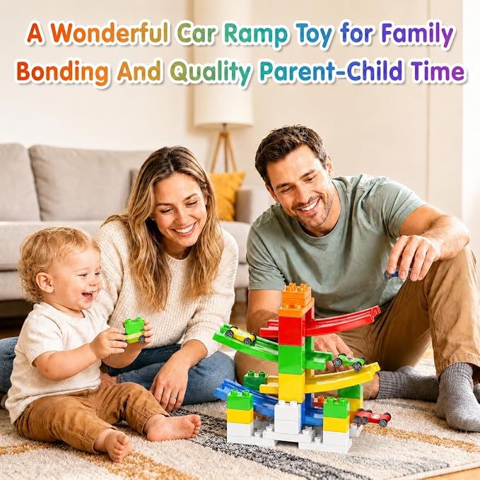 DIY Building Blocks Car Ramp Race Track Toy for Boys Ages 3+, STEM Gift - Image 5