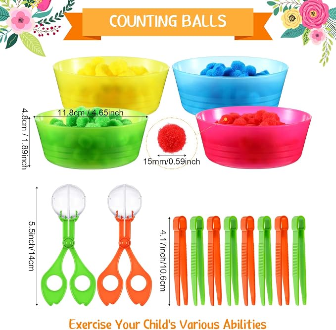 Honoson 138 Pcs Fine Motor Skills Toys for Early Sensory Education - Image 2