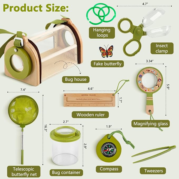 Wooden Bug Catcher Kit for Kids 3+, Bug Catching & Outdoor Explorer kit - Image 5