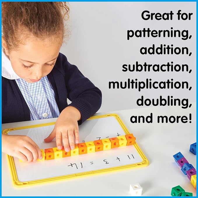 edxeducation Linking Cubes, Set of 100, Counting Cubes, Color Sorting Toys - Image 5