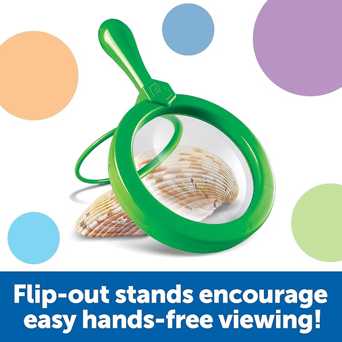 Learning Resources Jumbo Magnifiers - 6 Pieces, Ages 3+ Toddler Learning Toys, Exploration Toys for Kids, Magnifiers for Kids - Image 4