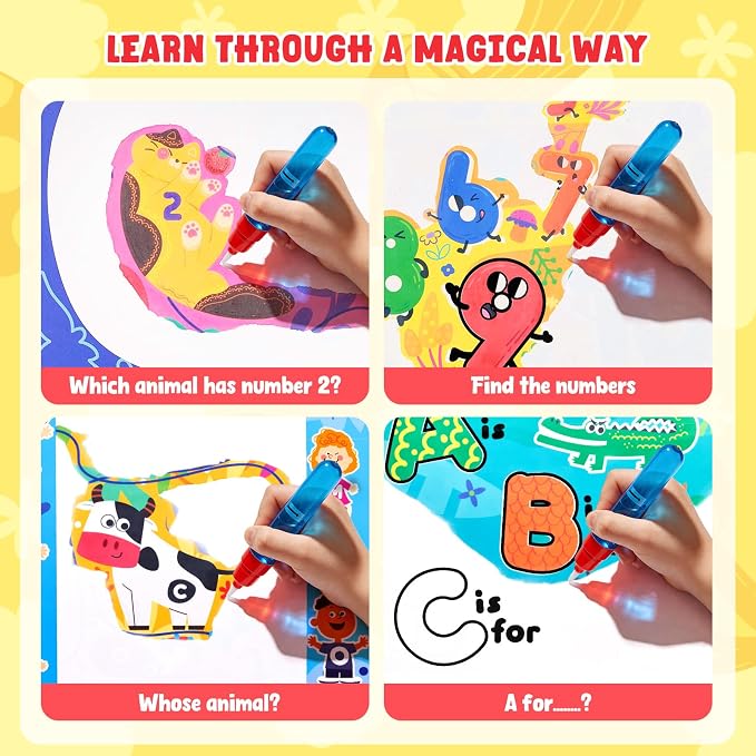 JoyCat 2-Pack Water Coloring Book for Toddlers 3-5, Alphabet & Number - Image 6