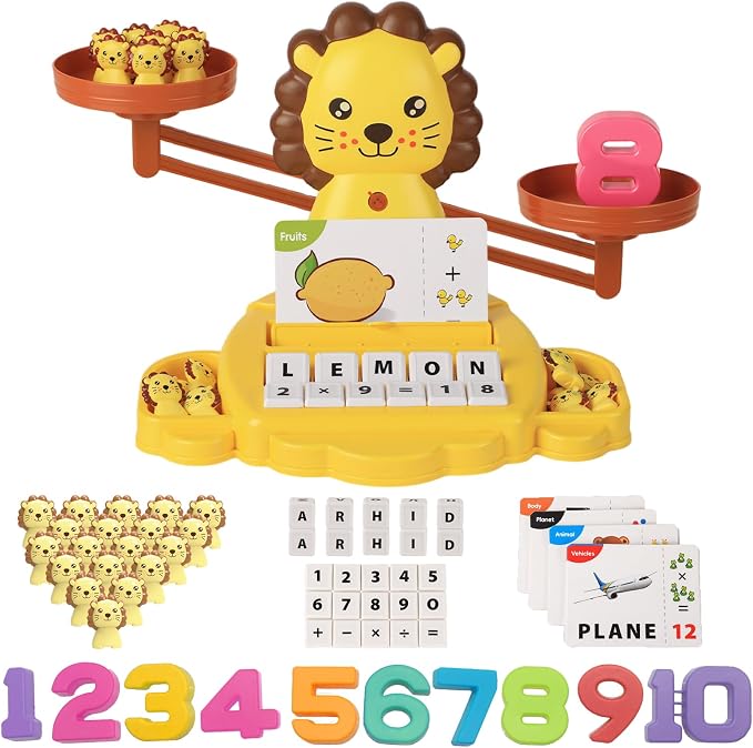 Snugzy Lion Balance Counting Toys Math Game Montessori Toys Learning Games for Kids Educational Toy Gifts for Boys Girls Age 5-7 by Unknown