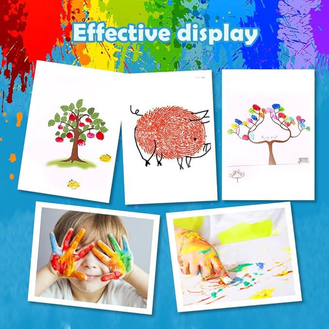 Funny Finger Painting Kit, 2026 New Kids Washable Finger Paint Set with Book for Toddlers Finger Drawing Toys, Colorful Art Painting Supplies DIY Crafts Painting Early Learning Gifts (12 Color)