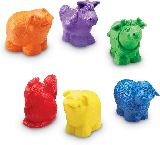 Learning Resources Jumbo Farm Counters - 30 Pieces, Ages 18+ months Toddler Learning Toys, Preschool Toys, Farm Animals for Kids - Image 3