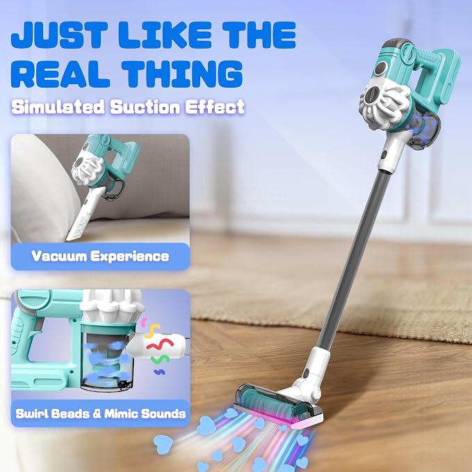 SMILESSKIDDO 3-in-1 Kids Vacuum that Really Works, Toy Vacuum for Kids - Image 3