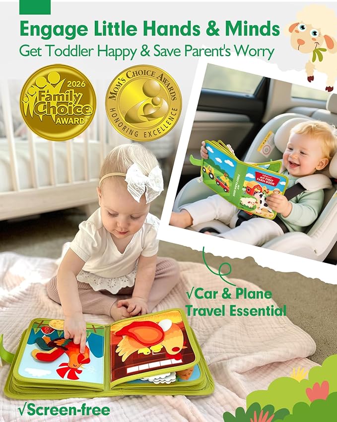 hahaland Busy Book for Toddlers 1-3 - Montessori Toys 1 Year Old Busy Board - Image 3