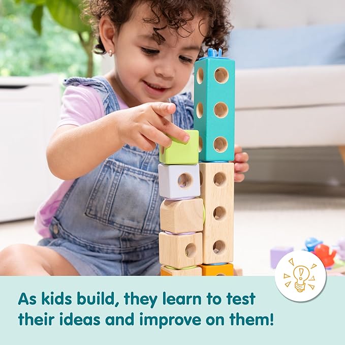 Melissa & Doug Blockables Town Connectable Wooden Building Blocks - Image 4
