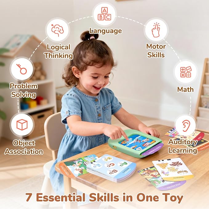 JoyCat Bilingual Kids Learning Tablet, Spanish-English Talking Flash Cards - Image 5