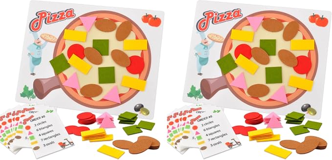 CHEFAN Pizza Counting Toddler Toys, Toddler Number Learning Toys, Preschool Math Games, Manipulatives for Preschool (Pack of 2) by CHEFAN