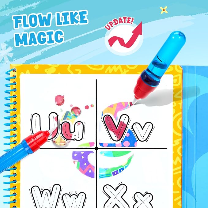 JoyCat Alphabet Water Coloring Book for Toddlers 3-5, Reusable 14 Pages - Image 6
