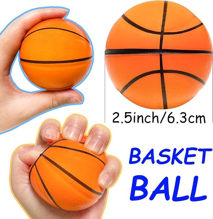 30PCS Large 2.5inch Squeeze Basketball Ball,Stress Sports Ball - Image 2