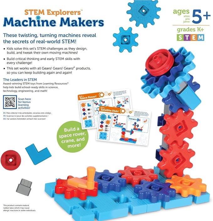 Learning Resources STEM Explorers Machine Makers - 60 Pieces, Ages 5+, Building Montessori Toys, Engineering Activities, Fine Motor Skills - Image 5