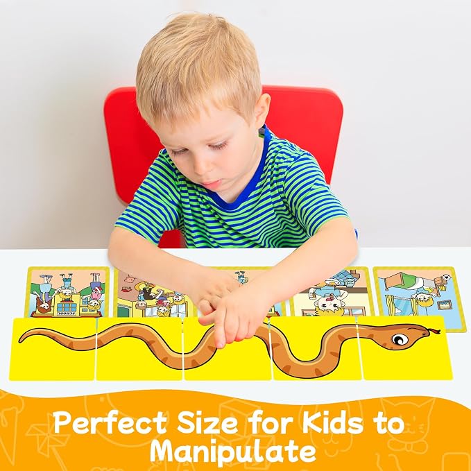 Sequencing Cards,Sequence Board Game for Kids,Story Storytelling,Speech Therapy Toys Materials for Autism,Social Skills,Sentence Building,Educational Classroom Preschool Learning Activities - Image 4