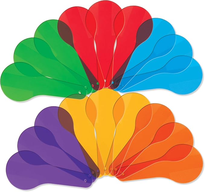 Learning Resources Color Paddles - Set of 18 Paddles, Grades PreK/Ages 3+ Preschool Science for Kids, Classroom Supplies - Image 3