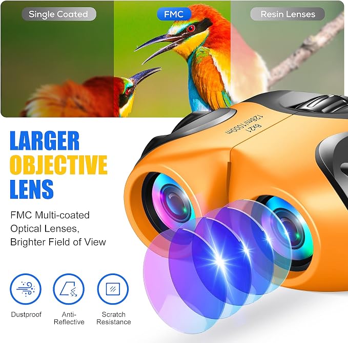 LET'S GO! Binocular for Kids, Compact High Resolution Shockproof Binoculars - Image 6