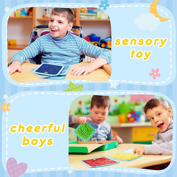 Haull 15 Set Sensory Mats Assorted Textured Sensory Floor Tiles Room Wall Panel Sensory Exercise Tactile Toy for Autistic Children Kids Baby Toddler Fidgeting Activity(Square,5.91 Inch)