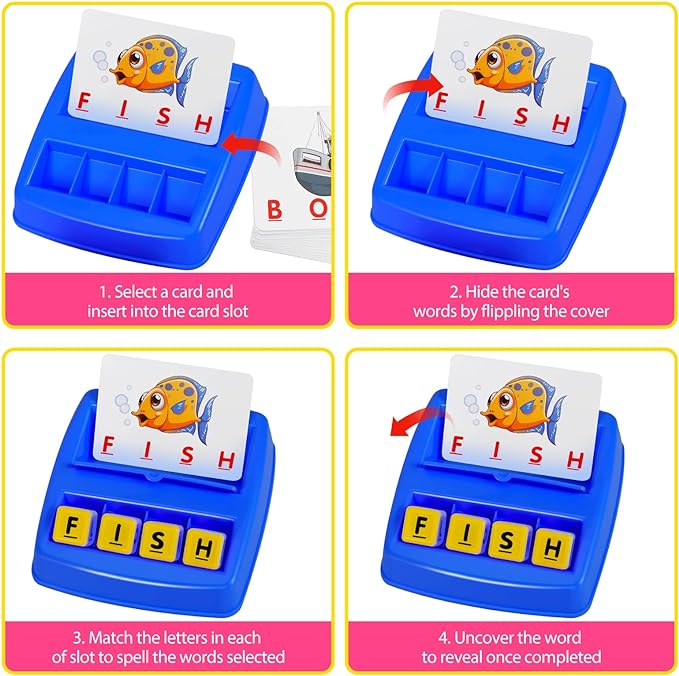 Fenikso Matching Letter Game, Spelling Word and Increases Memory, Early Learning Educational Toy for Preschool & Kindergarten Kids Over 3-8 Years Old (Pack of 2) - Image 2