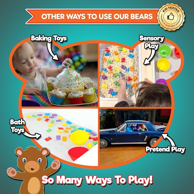 Cute & Cuddly Counting Bears with Dice - Sort, Count, Match & Play 60pc - Image 6