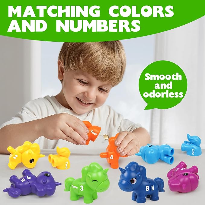 Numbers Matching Game Fine Motor Toy, Toddler Number Learning Toys,1 2 3 Educational Learning Sensory Sorting Toys Preschool Math Games Activities Sets for Toddlers Kids - Image 6