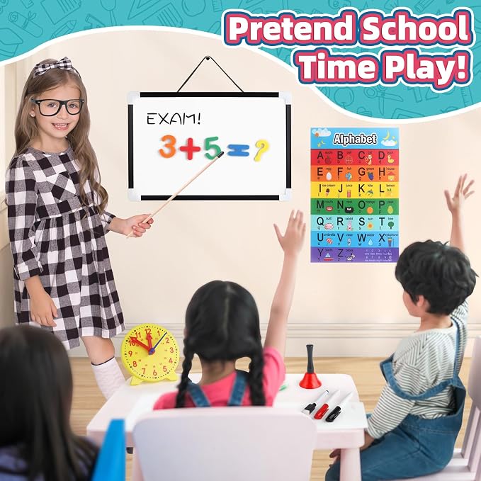 wookidel Pretend Play Teacher Set for Kids, Pretend Play Toy School Stuff - Image 3