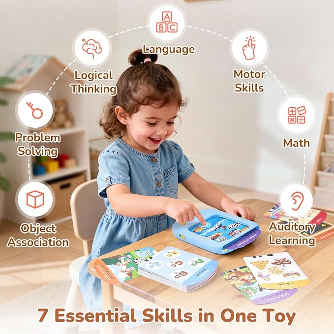 JoyCat Bilingual Kids Learning Tablet, 106 Spanish-English Talking Cards - Image 7