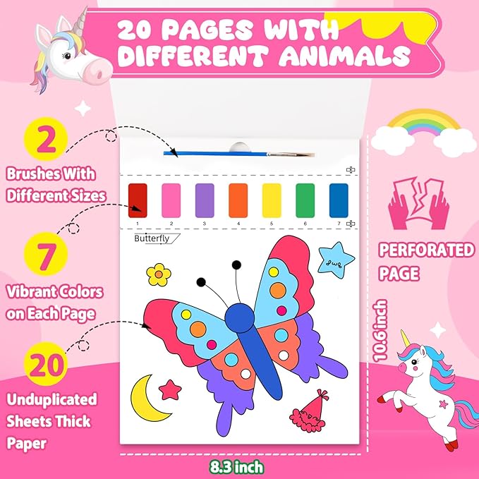 Paint with Water Coloring Books for Kids Toddlers Painting Book Kits Arts and Crafts for Kids Travel Activities Birthday Christmas Stocking Stuffers Toy Gift
