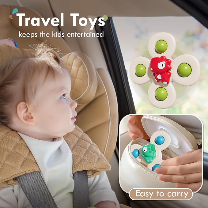 ALASOU Suction Cup Spinner Airplane Travel Toys for 1 Year Old Boy Girl - Image 6