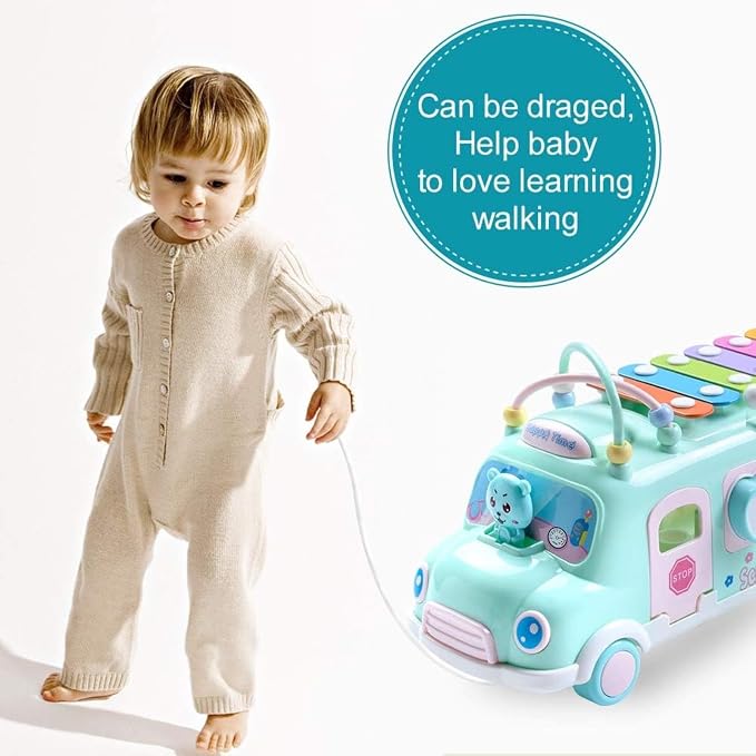 5-in-1 Baby Bus Xylophone Toys for 1 Year Old Girl - Image 4
