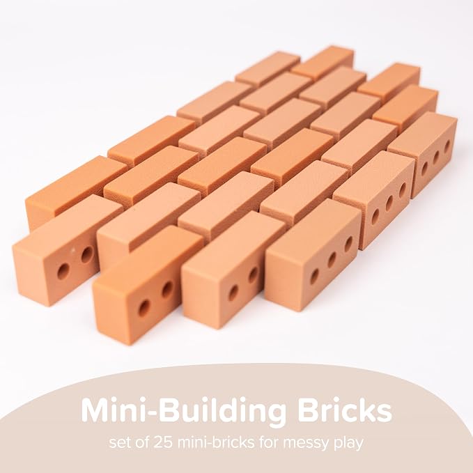 25 x Mini Bricks for Kids Construction | Silicone Tiny Bricks for Play - Image 2
