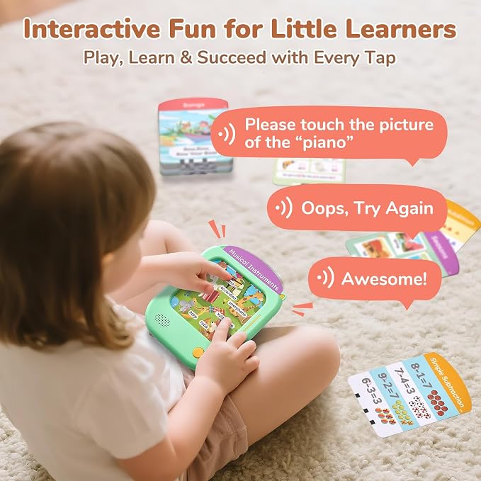JoyCat Kids Learning Tablet, Learn to Read 156 Pages Talking Flash Cards - Image 5