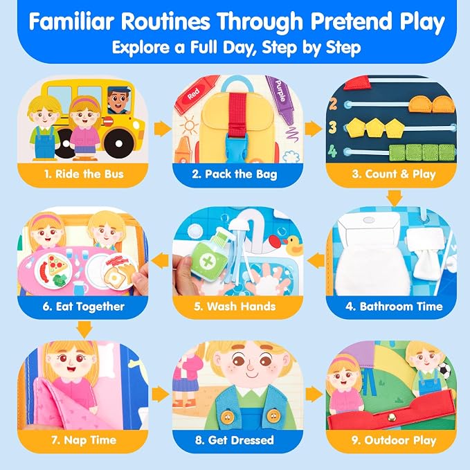 hahaland Busy Book Preschool Learning Activities, First Day of School Gifts - Image 2