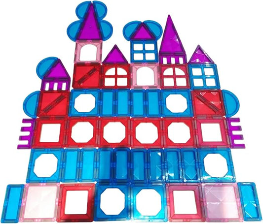 TEMI Magnet Tiles, 80 PCS Magnet Building Toy, Magnets Building Set, Learning and Education Toys Christmas Toy Gifts for Ages 3 4 5 6 7 8+ Year Old Toddler Kids Boys and Girls