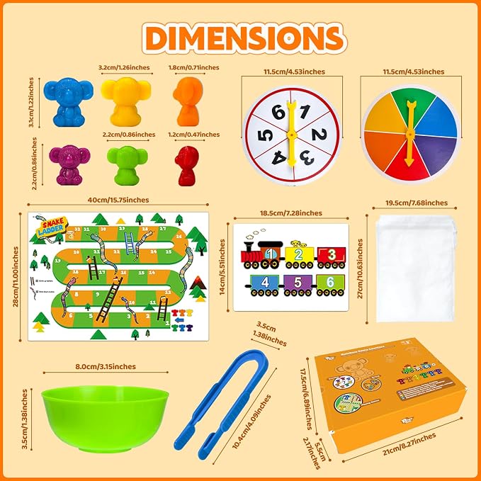 Pairez Toys Counting Animals Montessori Toy, 72pcs Koala Color Sorting Set - Image 4